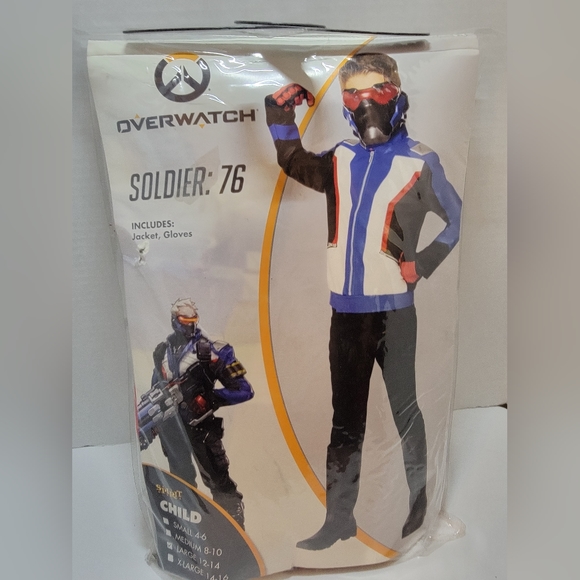 Spirit Halloween Overwatch Soldier 76 Cosplay Costume Jacket Child Large 12-14 - Picture 1 of 3
